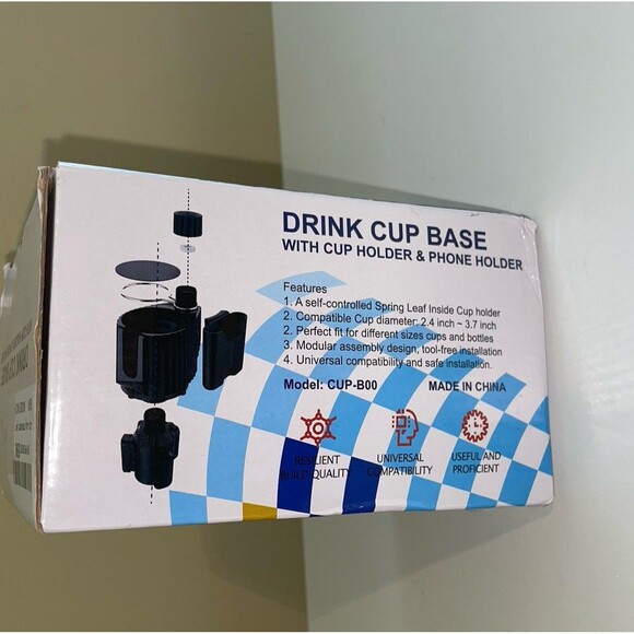 2 In 1 Car Cup Holder Expander Adjustable Base with Phone Holder Mount for Drink - Picture 2 of 4